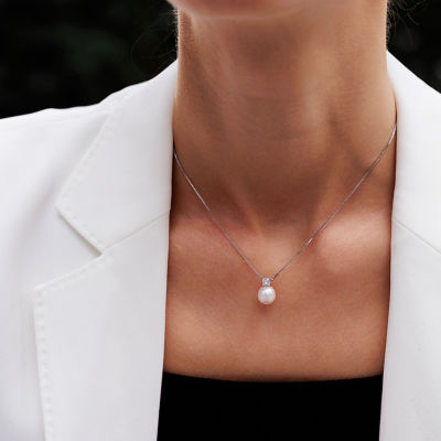 Pearly Lustre Elegant Freshwater Round Pearl Necklace WN00268 3
