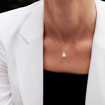 Pearly Lustre Elegant Freshwater Round Pearl Necklace WN00268 5
