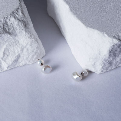 Pearly Lustre Baroque Pearl Stud Earrings WE00591 | Stone 4