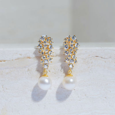 Pearly Lustre New Yorker Freshwater Pearl Earrings WE00346 | Wedding Series 3