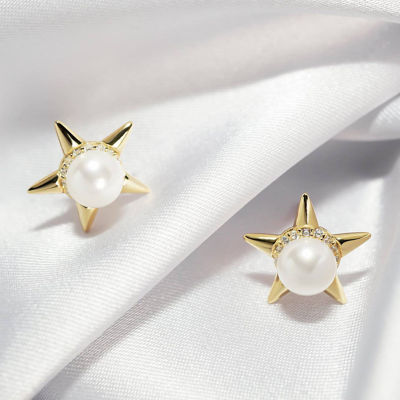 Pearly Lustre Asian Civilisations Museum Freshwater Pearl Earrings WE00230 | New Yorker Collection 3