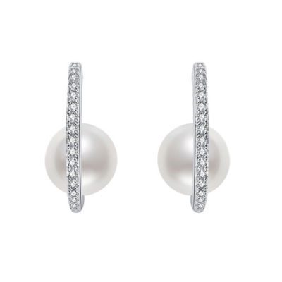 Pearly Lustre Elegant Freshwater Pearl Earrings WE00184 1