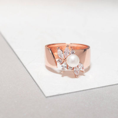 Pearly Lustre Garden City Freshwater Pearl Ring WR00079 | Elegant Collection 2