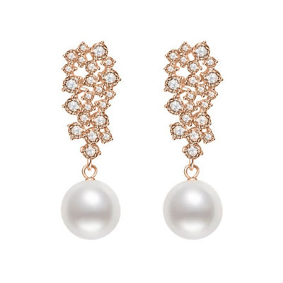Pearly Lustre New Yorker Freshwater Pearl Earrings WE00345 | Wedding Series 1