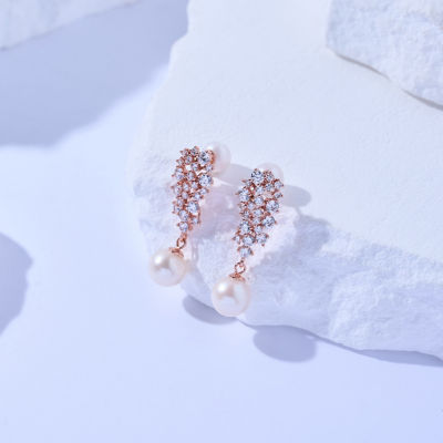 Pearly Lustre New Yorker Freshwater Pearl Earrings WE00345 | Wedding Series 2