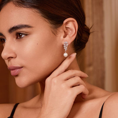 Pearly Lustre New Yorker Freshwater Pearl Earrings WE00345 | Wedding Series 3