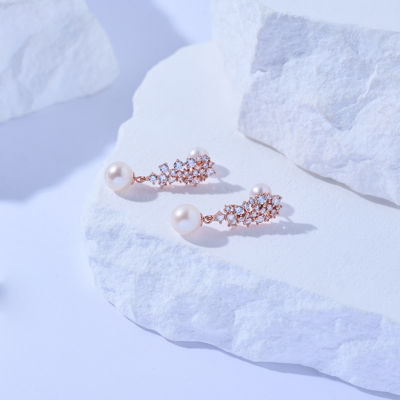 Pearly Lustre New Yorker Freshwater Pearl Earrings WE00345 | Wedding Series 4