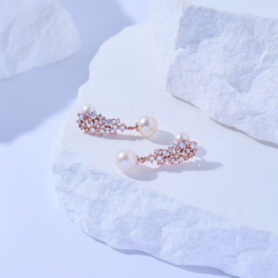 Pearly Lustre New Yorker Freshwater Pearl Earrings WE00345 | Wedding Series 6