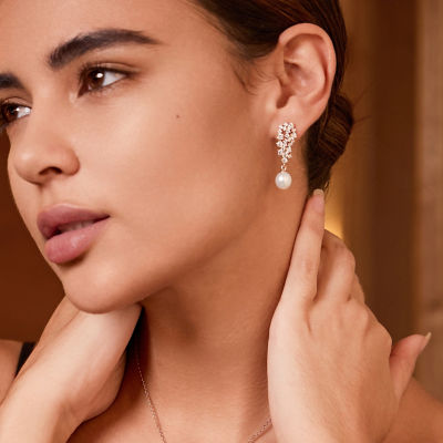 Pearly Lustre New Yorker Freshwater Pearl Earrings WE00345 | Wedding Series 7