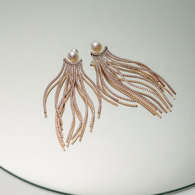 Pearly Lustre Asian Civilisations Museum Freshwater Pearl Earrings WE00229 | New Yorker Collection 5