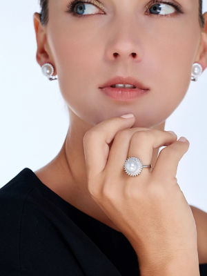 Pearly Lustre Elegant Freshwater Edison pearl Ring WR00077 2