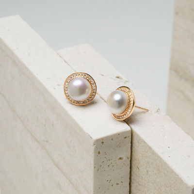 Pearly Lustre Asian Civilisations Museum Freshwater Pearl Earrings WE00433 | New Yorker Collection 4