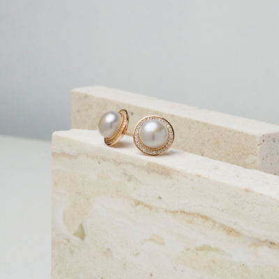 Pearly Lustre Asian Civilisations Museum Freshwater Pearl Earrings WE00433 | New Yorker Collection 6