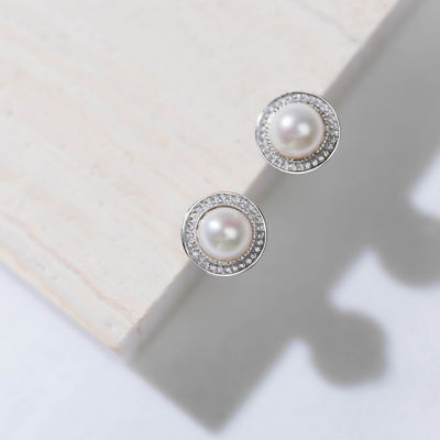Pearly Lustre Asian Civilisations Museum Freshwater Pearl Earrings WE00414 | New Yorker Collection 2