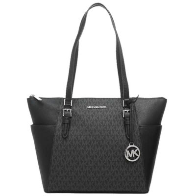 Buy Michael Kors Charlotte Tote In Signature Canvas Black