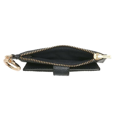 Crossgrain leather key deals ring card case