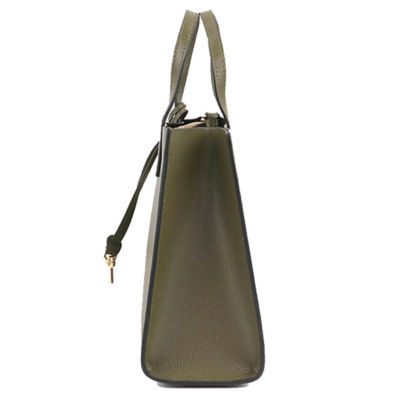 BNWT Marc Jacobs Mini Grind Coated Leather Tote in Beech (Olive)