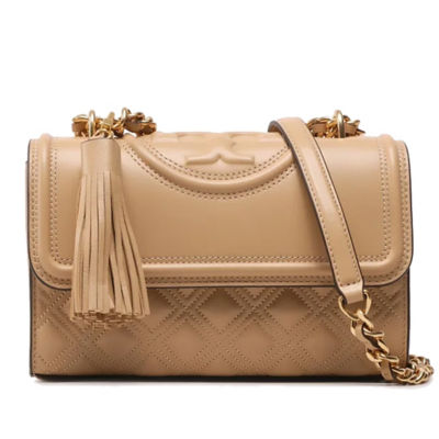 Tory Burch Small Fleming Convertible Shoulder Bag in Desert Dune