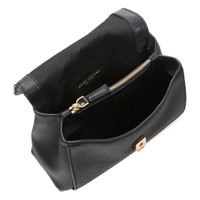 Marc Jacobs H104L01PF22 Black With Gold Hardware Women's Leather Shoulder  Bag