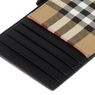 Burberry Vintage-Check Zipped Card Case - Neutrals