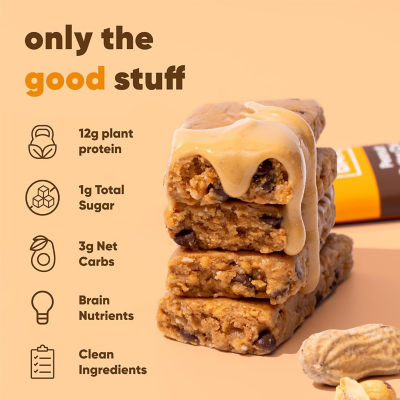 IQBar Plant Protein Bar - Peanut Butter Chip (12 x 45g) 5