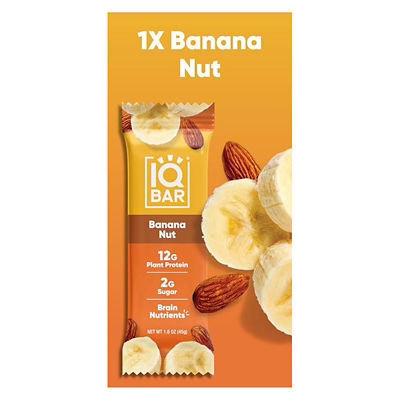 IQBar Plant Protein Bar - Banana Nut (12 x 45g) 4