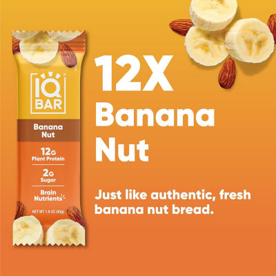 IQBar Plant Protein Bar - Banana Nut (12 x 45g) 7