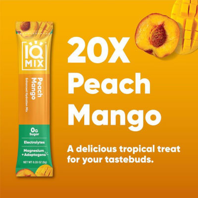 IQBar IQMix Sugar Free Electrolytes Powder Packets - Peach Mango 20 sticks 3