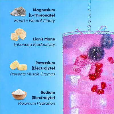 IQBar IQMix Sugar Free Electrolytes Powder Packets - Blueberry Pomegranate 20 Sticks 3