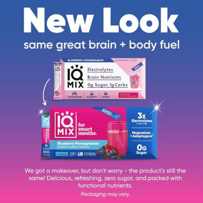 IQBar IQMix Sugar Free Electrolytes Powder Packets - Blueberry Pomegranate 20 Sticks 7