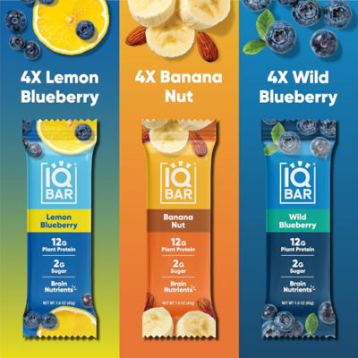 IQBar Plant Protein Bar - Fruit Lovers Variety Pack (12 x 45g) 3