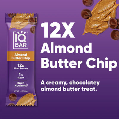 IQBar Plant Protein Bar - Almond Butter Chip (12 x 45g) 3