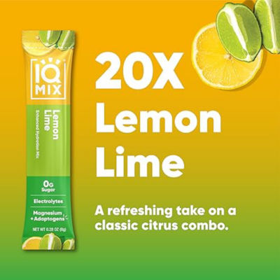 IQBar IQMix Sugar Free Electrolytes Powder Packets - Lemon Lime 20 Sticks 3