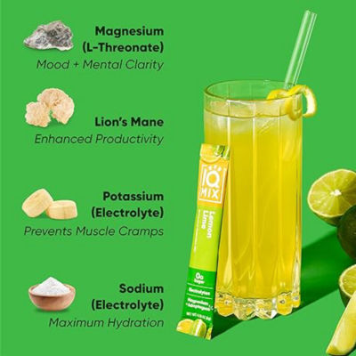 IQBar IQMix Sugar Free Electrolytes Powder Packets - Lemon Lime 20 Sticks 5