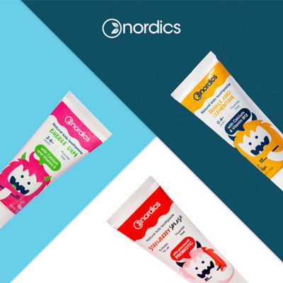 Nordics [Bundle of 2] Nordics Kids Natural Toothpaste Bubble Gum 50ml 5
