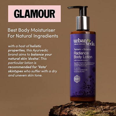 Urban Veda Radiance Body Lotion - Turmeric + Botanics 250ml 4