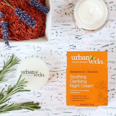 Urban Veda Soothing Clarifying Night Cream - Sandalwood + Botanics 50ml 3