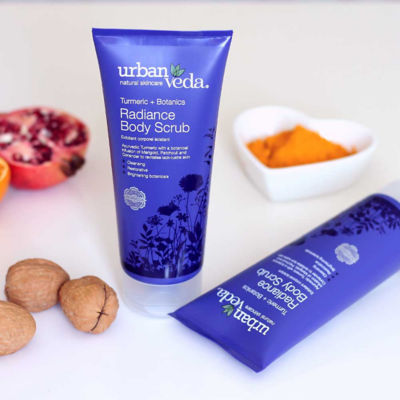 Urban Veda Radiance Body Scrub - Turmeric + Botanics 200ml 6