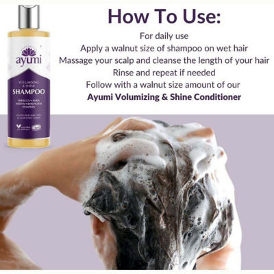 Ayumi Volumising & Shine Shampoo 250ml 3