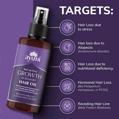 Ayumi Bio Active Rosemary Growth Hair Oil 100ml 3