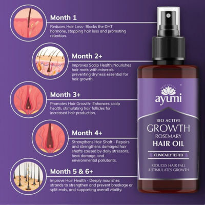 Ayumi Bio Active Rosemary Growth Hair Oil 100ml 4