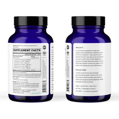 Ora Organic Vegan Probiotics with Prebiotics Capsules (Trust Your Gut) 60 Capsules 6