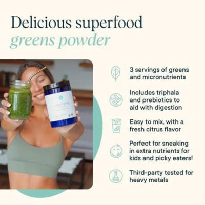 Ora Organic Superfood Greens Powder (Easy Being Green) 240g 3