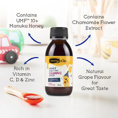 COMVITA Kids Night-Time Calming Syrup - Grape Flavour 118ml 3