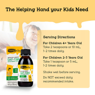 COMVITA Kids Day-Time Soothing Syrup - Orange Flavour 118ml 5