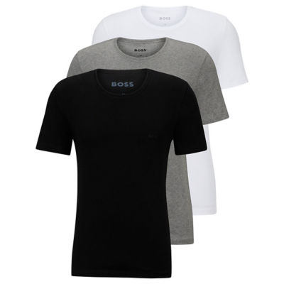 Buy Three-pack of logo-embroidered T-shirts in cotton Online in