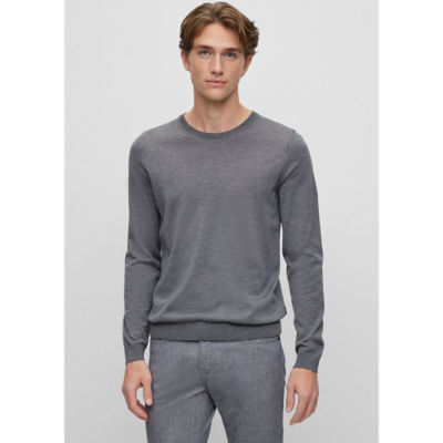 BOSS Slim-fit sweater in virgin wool 4