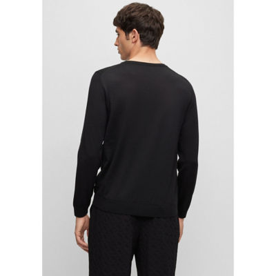 BOSS Slim-fit sweater in virgin wool 5