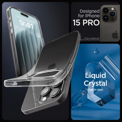 SPIGEN iPhone 15 Pro Case 6.1" Liquid Crystal / Crystal Flex 3