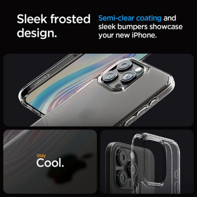 SPIGEN iPhone 15 Pro Max Case 6.7" Ultra Hybrid MagFit Frosted 4